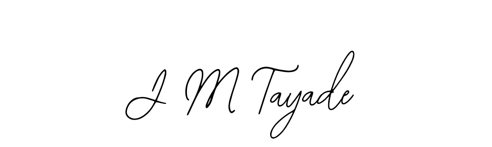 if you are searching for the best signature style for your name J M Tayade. so please give up your signature search. here we have designed multiple signature styles  using Bearetta-2O07w. J M Tayade signature style 12 images and pictures png