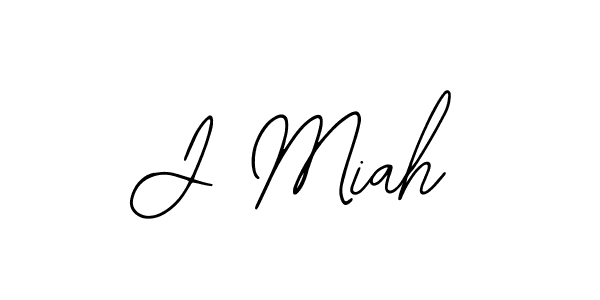 How to make J Miah name signature. Use Bearetta-2O07w style for creating short signs online. This is the latest handwritten sign. J Miah signature style 12 images and pictures png