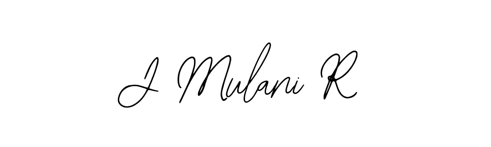 Also we have J Mulani R name is the best signature style. Create professional handwritten signature collection using Bearetta-2O07w autograph style. J Mulani R signature style 12 images and pictures png