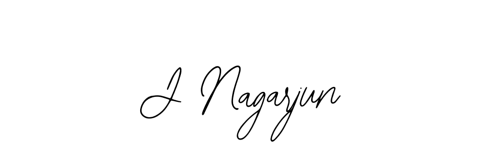 How to make J Nagarjun name signature. Use Bearetta-2O07w style for creating short signs online. This is the latest handwritten sign. J Nagarjun signature style 12 images and pictures png