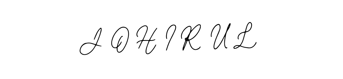 How to Draw J O H I R U L signature style? Bearetta-2O07w is a latest design signature styles for name J O H I R U L. J O H I R U L signature style 12 images and pictures png
