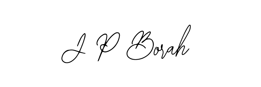 J P Borah stylish signature style. Best Handwritten Sign (Bearetta-2O07w) for my name. Handwritten Signature Collection Ideas for my name J P Borah. J P Borah signature style 12 images and pictures png