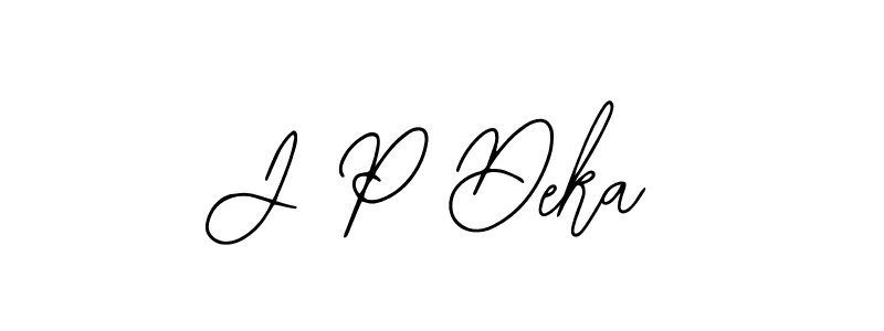 The best way (Bearetta-2O07w) to make a short signature is to pick only two or three words in your name. The name J P Deka include a total of six letters. For converting this name. J P Deka signature style 12 images and pictures png