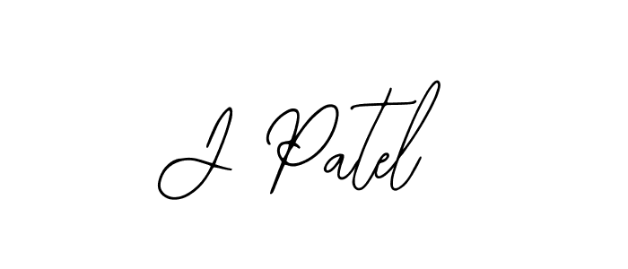 How to make J Patel name signature. Use Bearetta-2O07w style for creating short signs online. This is the latest handwritten sign. J Patel signature style 12 images and pictures png