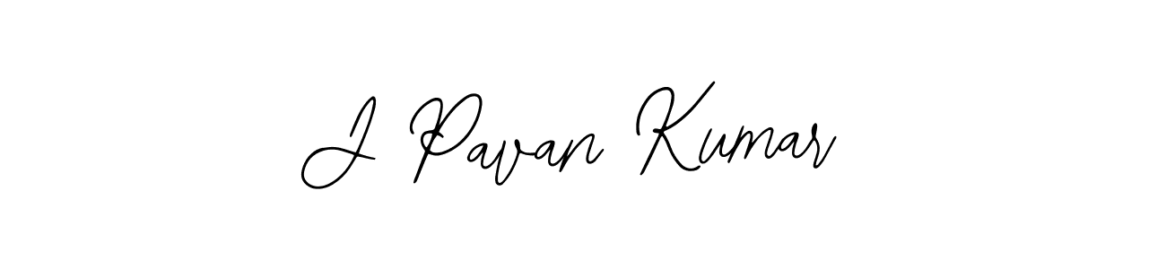 How to make J Pavan Kumar name signature. Use Bearetta-2O07w style for creating short signs online. This is the latest handwritten sign. J Pavan Kumar signature style 12 images and pictures png
