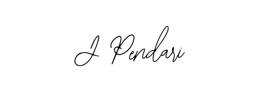 The best way (Bearetta-2O07w) to make a short signature is to pick only two or three words in your name. The name J Pendari include a total of six letters. For converting this name. J Pendari signature style 12 images and pictures png