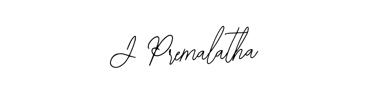 Design your own signature with our free online signature maker. With this signature software, you can create a handwritten (Bearetta-2O07w) signature for name J Premalatha. J Premalatha signature style 12 images and pictures png