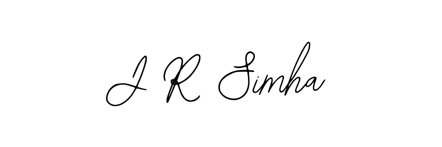 Bearetta-2O07w is a professional signature style that is perfect for those who want to add a touch of class to their signature. It is also a great choice for those who want to make their signature more unique. Get J R Simha name to fancy signature for free. J R Simha signature style 12 images and pictures png