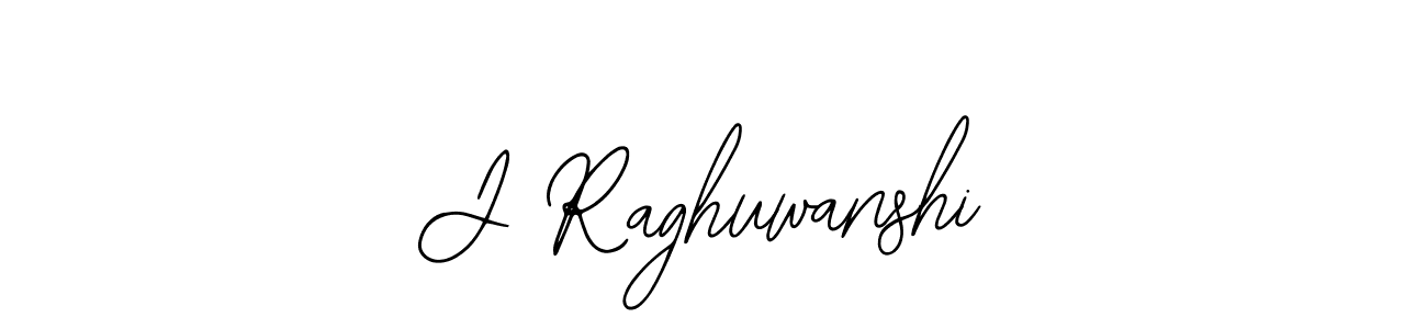 How to make J Raghuwanshi name signature. Use Bearetta-2O07w style for creating short signs online. This is the latest handwritten sign. J Raghuwanshi signature style 12 images and pictures png