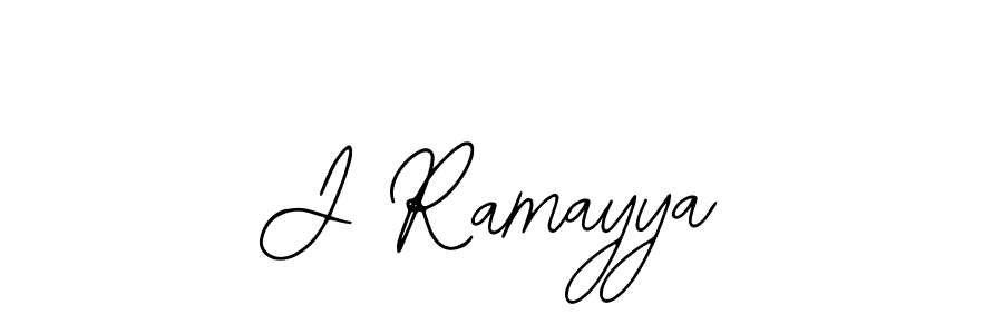 How to make J Ramayya name signature. Use Bearetta-2O07w style for creating short signs online. This is the latest handwritten sign. J Ramayya signature style 12 images and pictures png