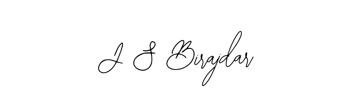 How to make J S Birajdar name signature. Use Bearetta-2O07w style for creating short signs online. This is the latest handwritten sign. J S Birajdar signature style 12 images and pictures png