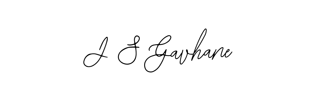 How to make J S Gavhane signature? Bearetta-2O07w is a professional autograph style. Create handwritten signature for J S Gavhane name. J S Gavhane signature style 12 images and pictures png