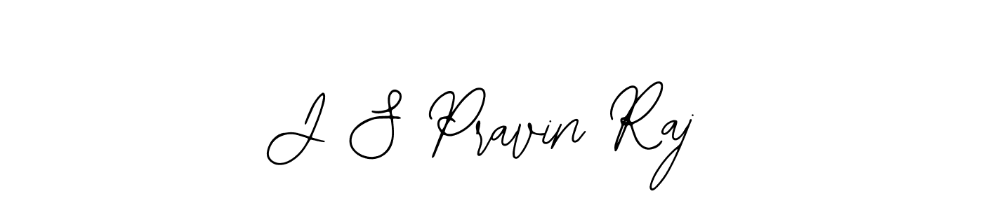 How to make J S Pravin Raj name signature. Use Bearetta-2O07w style for creating short signs online. This is the latest handwritten sign. J S Pravin Raj signature style 12 images and pictures png