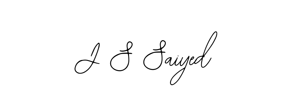 J S Saiyed stylish signature style. Best Handwritten Sign (Bearetta-2O07w) for my name. Handwritten Signature Collection Ideas for my name J S Saiyed. J S Saiyed signature style 12 images and pictures png