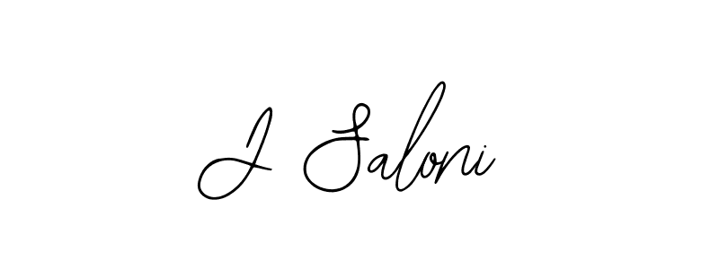 Use a signature maker to create a handwritten signature online. With this signature software, you can design (Bearetta-2O07w) your own signature for name J Saloni. J Saloni signature style 12 images and pictures png