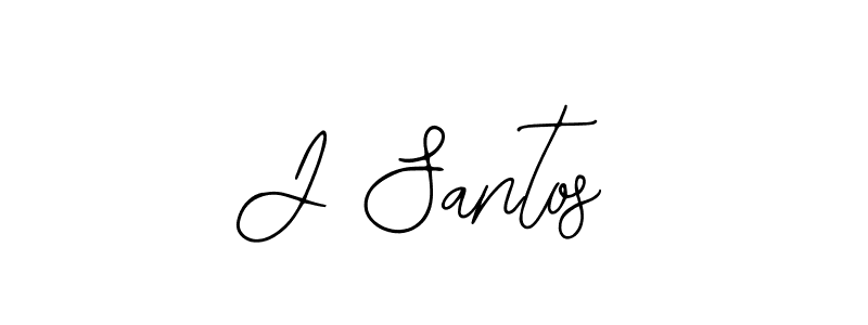 You should practise on your own different ways (Bearetta-2O07w) to write your name (J Santos) in signature. don't let someone else do it for you. J Santos signature style 12 images and pictures png