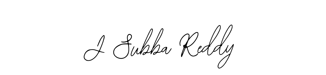 Design your own signature with our free online signature maker. With this signature software, you can create a handwritten (Bearetta-2O07w) signature for name J Subba Reddy. J Subba Reddy signature style 12 images and pictures png