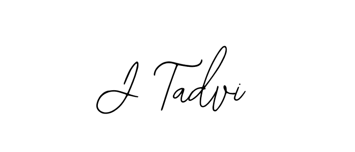 How to make J Tadvi name signature. Use Bearetta-2O07w style for creating short signs online. This is the latest handwritten sign. J Tadvi signature style 12 images and pictures png