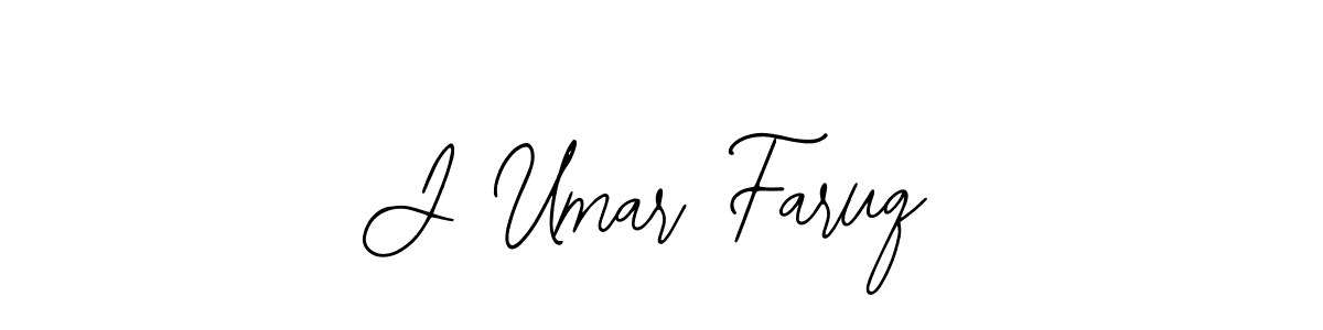Design your own signature with our free online signature maker. With this signature software, you can create a handwritten (Bearetta-2O07w) signature for name J Umar Faruq. J Umar Faruq signature style 12 images and pictures png