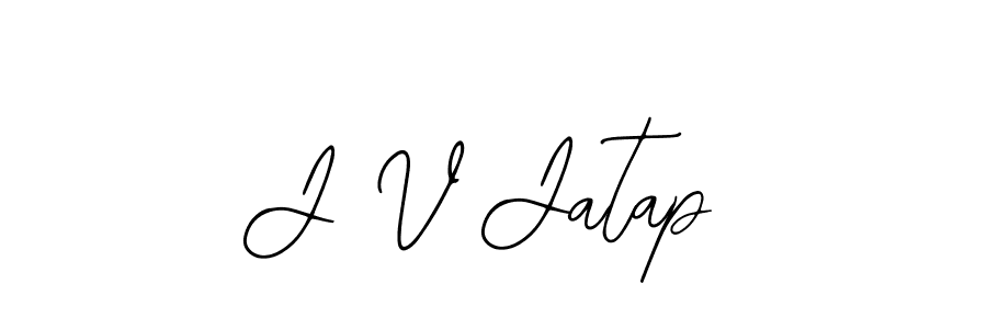 if you are searching for the best signature style for your name J V Jatap. so please give up your signature search. here we have designed multiple signature styles  using Bearetta-2O07w. J V Jatap signature style 12 images and pictures png