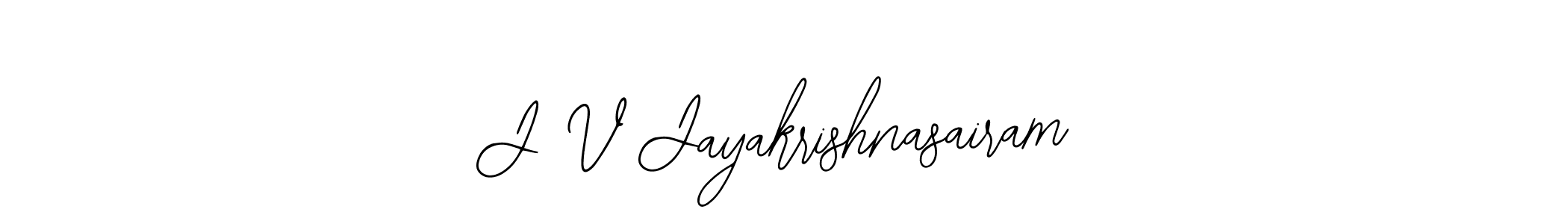 if you are searching for the best signature style for your name J V Jayakrishnasairam. so please give up your signature search. here we have designed multiple signature styles  using Bearetta-2O07w. J V Jayakrishnasairam signature style 12 images and pictures png