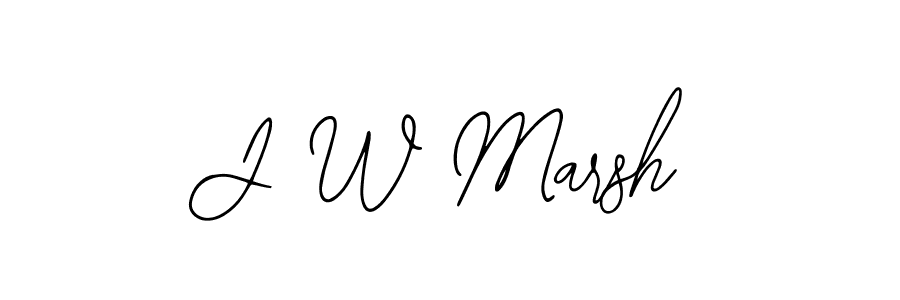 J W Marsh stylish signature style. Best Handwritten Sign (Bearetta-2O07w) for my name. Handwritten Signature Collection Ideas for my name J W Marsh. J W Marsh signature style 12 images and pictures png