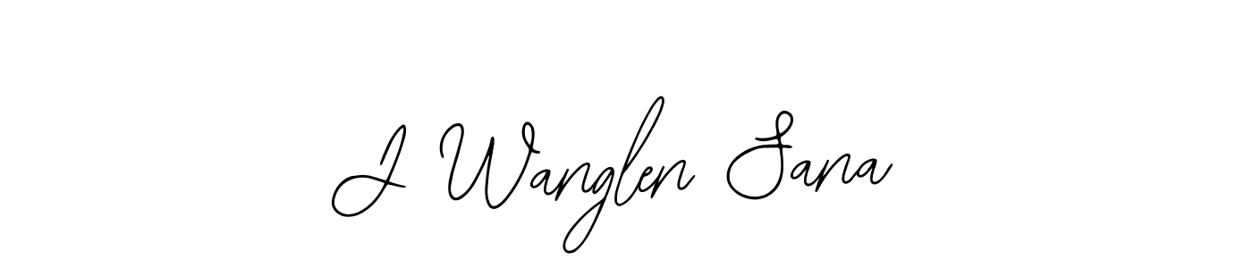 Bearetta-2O07w is a professional signature style that is perfect for those who want to add a touch of class to their signature. It is also a great choice for those who want to make their signature more unique. Get J Wanglen Sana name to fancy signature for free. J Wanglen Sana signature style 12 images and pictures png