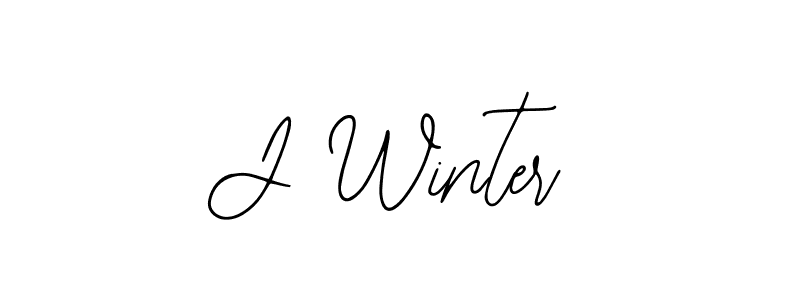 You should practise on your own different ways (Bearetta-2O07w) to write your name (J Winter) in signature. don't let someone else do it for you. J Winter signature style 12 images and pictures png