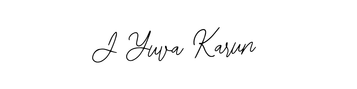 Use a signature maker to create a handwritten signature online. With this signature software, you can design (Bearetta-2O07w) your own signature for name J Yuva Karun. J Yuva Karun signature style 12 images and pictures png