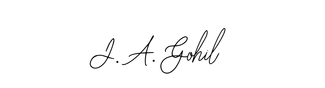 Also You can easily find your signature by using the search form. We will create J. A. Gohil name handwritten signature images for you free of cost using Bearetta-2O07w sign style. J. A. Gohil signature style 12 images and pictures png