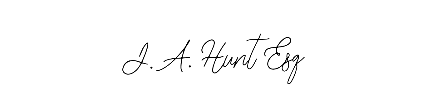 How to Draw J. A. Hunt Esq signature style? Bearetta-2O07w is a latest design signature styles for name J. A. Hunt Esq. J. A. Hunt Esq signature style 12 images and pictures png