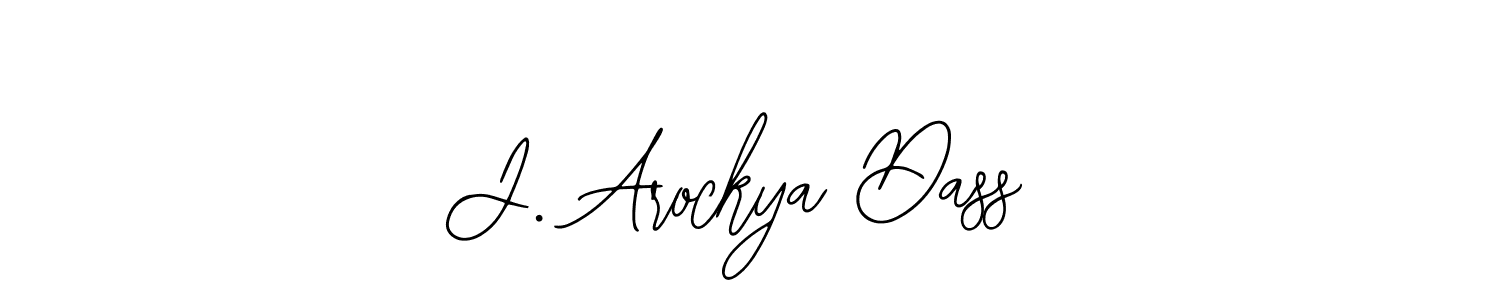 How to make J. Arockya Dass name signature. Use Bearetta-2O07w style for creating short signs online. This is the latest handwritten sign. J. Arockya Dass signature style 12 images and pictures png