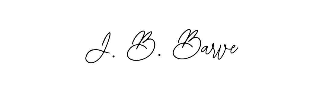 How to make J. B. Barve name signature. Use Bearetta-2O07w style for creating short signs online. This is the latest handwritten sign. J. B. Barve signature style 12 images and pictures png