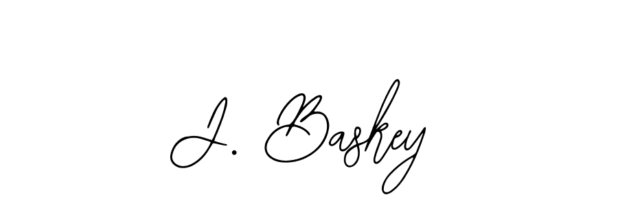 The best way (Bearetta-2O07w) to make a short signature is to pick only two or three words in your name. The name J. Baskey include a total of six letters. For converting this name. J. Baskey signature style 12 images and pictures png