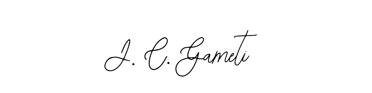 Also You can easily find your signature by using the search form. We will create J. C. Gameti name handwritten signature images for you free of cost using Bearetta-2O07w sign style. J. C. Gameti signature style 12 images and pictures png