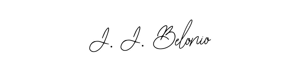 How to make J. J. Belonio name signature. Use Bearetta-2O07w style for creating short signs online. This is the latest handwritten sign. J. J. Belonio signature style 12 images and pictures png