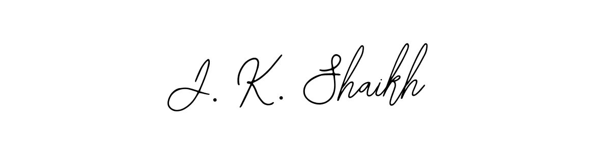 You should practise on your own different ways (Bearetta-2O07w) to write your name (J. K. Shaikh) in signature. don't let someone else do it for you. J. K. Shaikh signature style 12 images and pictures png