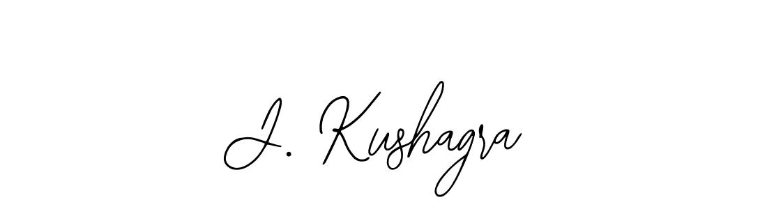 You should practise on your own different ways (Bearetta-2O07w) to write your name (J. Kushagra) in signature. don't let someone else do it for you. J. Kushagra signature style 12 images and pictures png