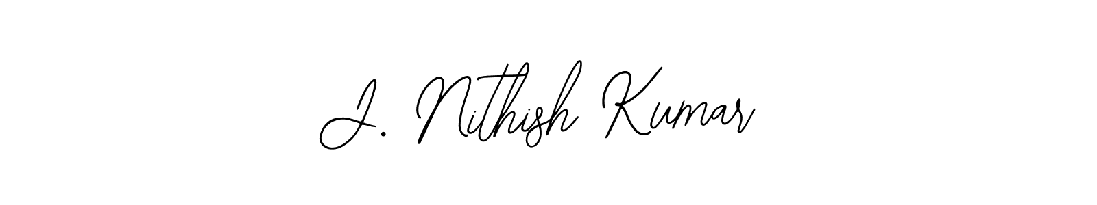Use a signature maker to create a handwritten signature online. With this signature software, you can design (Bearetta-2O07w) your own signature for name J. Nithish Kumar. J. Nithish Kumar signature style 12 images and pictures png