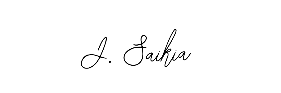 The best way (Bearetta-2O07w) to make a short signature is to pick only two or three words in your name. The name J. Saikia include a total of six letters. For converting this name. J. Saikia signature style 12 images and pictures png