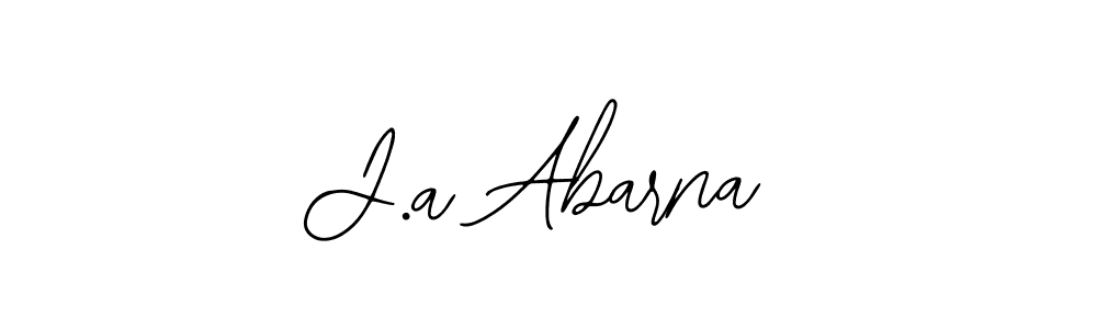 J.a Abarna stylish signature style. Best Handwritten Sign (Bearetta-2O07w) for my name. Handwritten Signature Collection Ideas for my name J.a Abarna. J.a Abarna signature style 12 images and pictures png