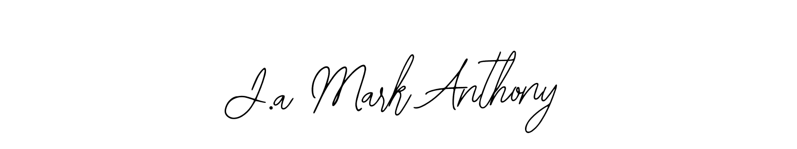 How to make J.a Mark Anthony name signature. Use Bearetta-2O07w style for creating short signs online. This is the latest handwritten sign. J.a Mark Anthony signature style 12 images and pictures png