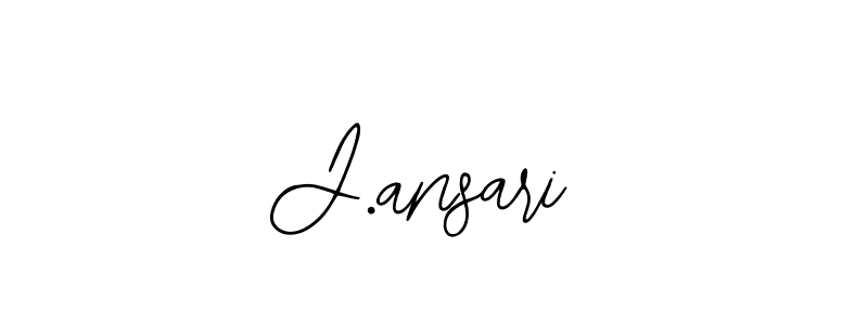 You should practise on your own different ways (Bearetta-2O07w) to write your name (J.ansari) in signature. don't let someone else do it for you. J.ansari signature style 12 images and pictures png