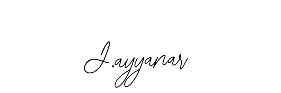 Design your own signature with our free online signature maker. With this signature software, you can create a handwritten (Bearetta-2O07w) signature for name J.ayyanar. J.ayyanar signature style 12 images and pictures png