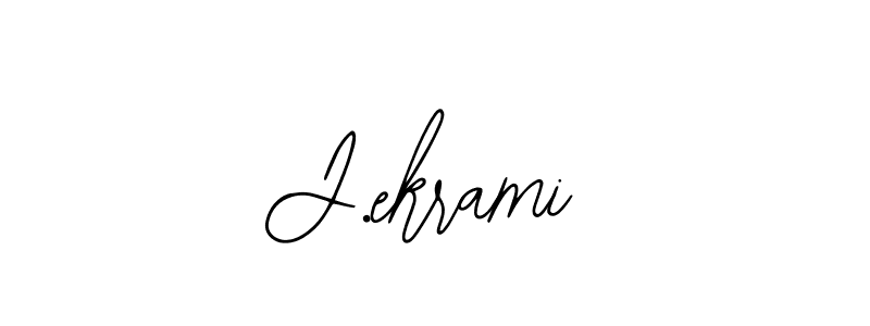 The best way (Bearetta-2O07w) to make a short signature is to pick only two or three words in your name. The name J.ekrami include a total of six letters. For converting this name. J.ekrami signature style 12 images and pictures png