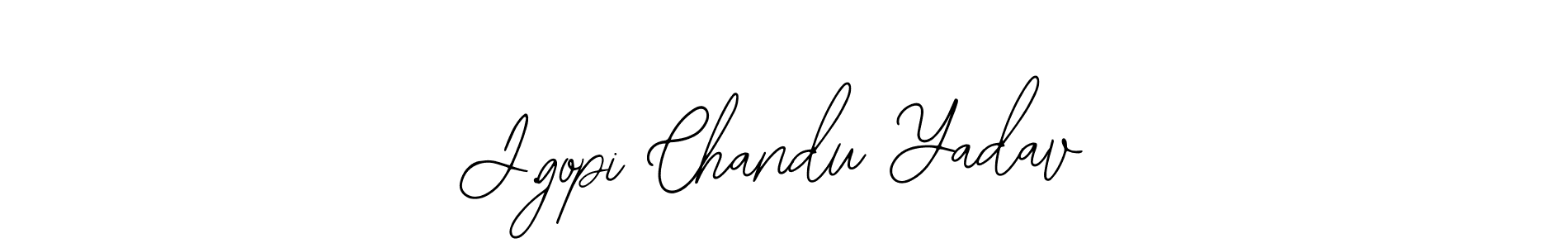 You should practise on your own different ways (Bearetta-2O07w) to write your name (J.gopi Chandu Yadav) in signature. don't let someone else do it for you. J.gopi Chandu Yadav signature style 12 images and pictures png