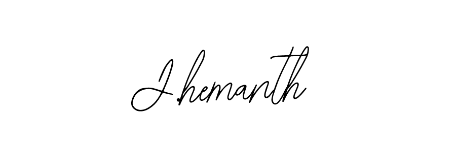 Make a beautiful signature design for name J.hemanth. With this signature (Bearetta-2O07w) style, you can create a handwritten signature for free. J.hemanth signature style 12 images and pictures png