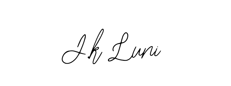 Also You can easily find your signature by using the search form. We will create J.k Luni name handwritten signature images for you free of cost using Bearetta-2O07w sign style. J.k Luni signature style 12 images and pictures png