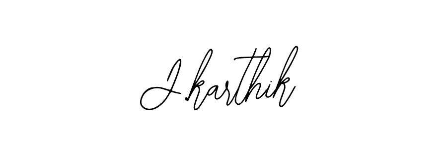 Make a beautiful signature design for name J.karthik. With this signature (Bearetta-2O07w) style, you can create a handwritten signature for free. J.karthik signature style 12 images and pictures png