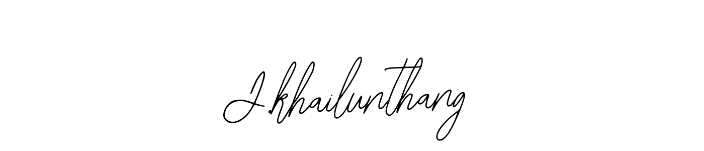 Create a beautiful signature design for name J.khailunthang. With this signature (Bearetta-2O07w) fonts, you can make a handwritten signature for free. J.khailunthang signature style 12 images and pictures png